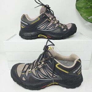 Salomon Ellipse GTX Womens 8.5 Gray Hiking Trail Outdoor GoreTex 373241 Discolor